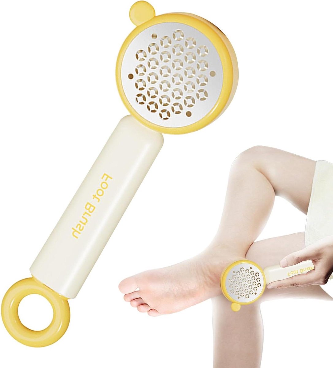 Voetvijl Dubbelzijdig - Eeltverwijderaar Rasp - Voetverzorging Gladmaken - Ergonomische Antislip Grip - 20 cm - Grijs