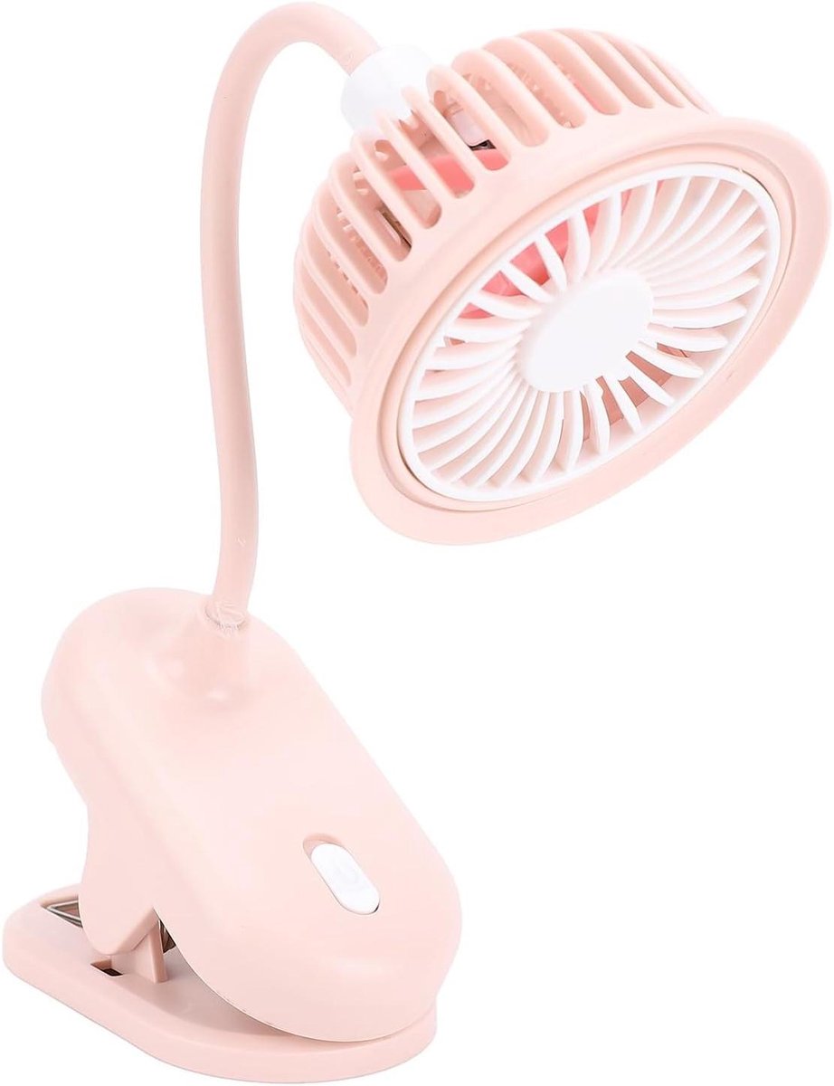 Clip On Ventilator - Draagbare Mini Ventilator - Persoonlijke Koeling - Verstelbare Slang - 15 x 8 x 8 cm