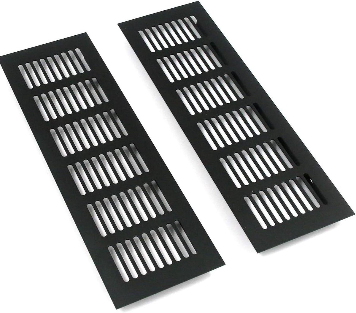 Ventilatierooster Aluminium - Luchtgaten Afdekking - Verbeter Ventilatie - Strip-Shaped Gelijkmatig Verdeeld - 88 x 170 mm - Zwart