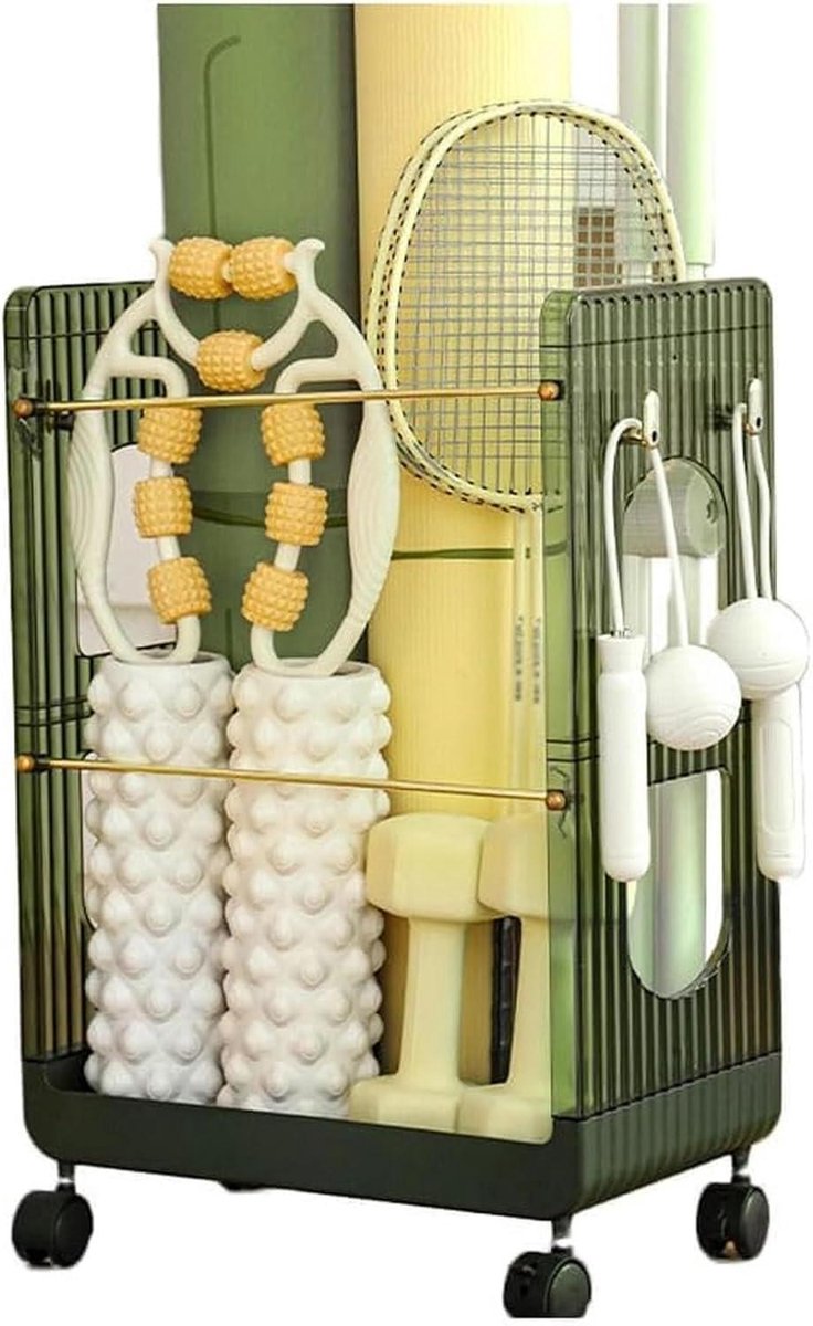 Yogamat Opbergstandaard - Home Gym Rack - Fitness Organisatie - Multifunctionele Opslag - N.v.t. - Groen