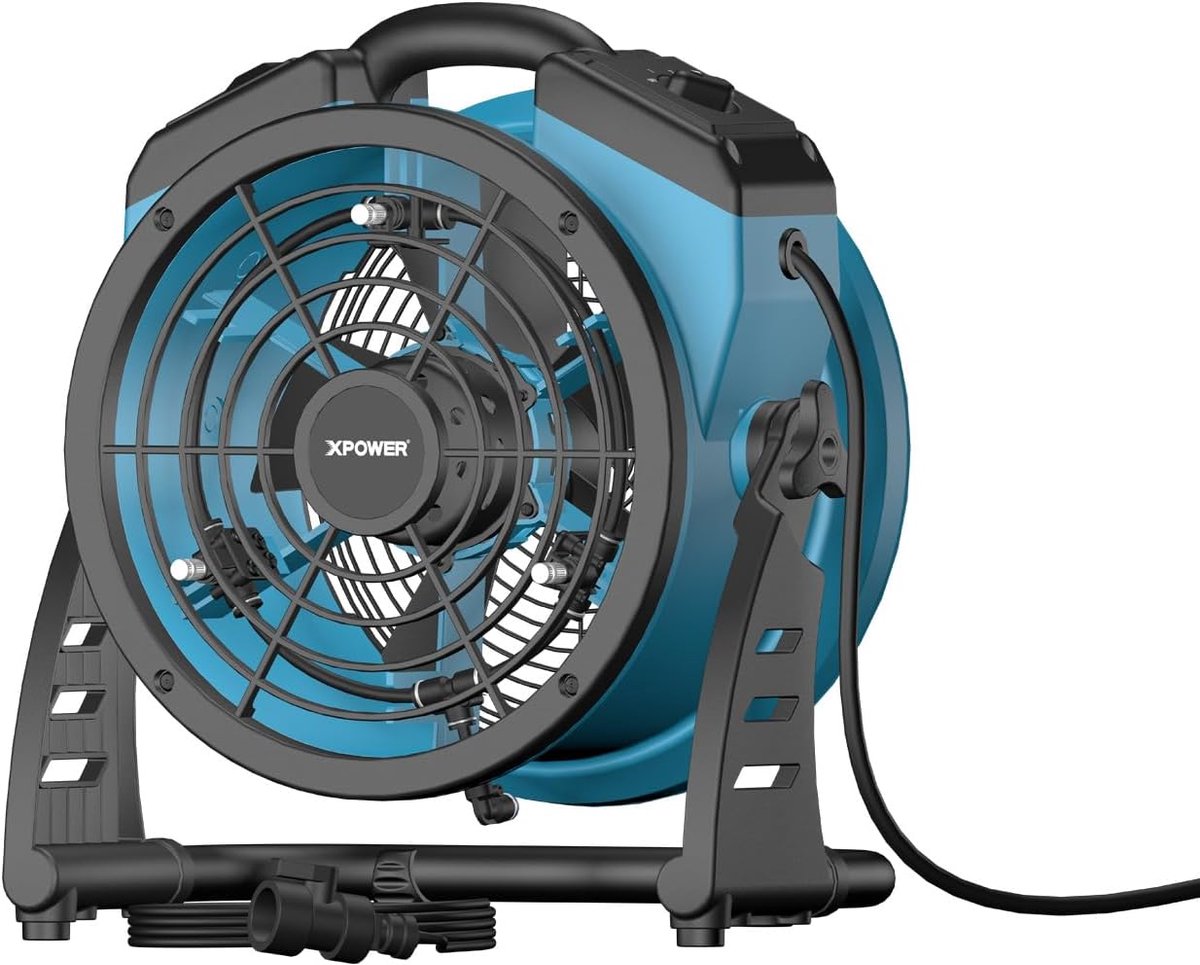 SnelShoppen - Krachtige Vernevelingsventilator Buiten - Oscillerend Koel - Ideaal voor Camping, Patios, Tuin, Picknick - Hoge Snelheid - 900 CFM Lucht