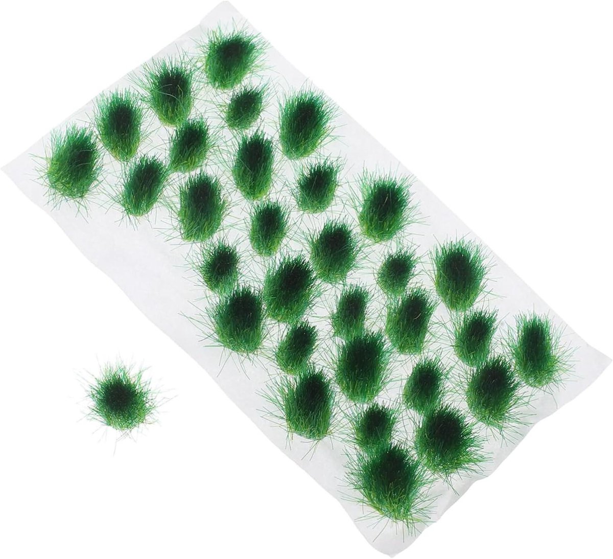 Kunstgras Decoratie - Miniatuur Gras - Modelbouw Scènes - Realistische Textuur - 12.8 x 6.4 cm - Groen