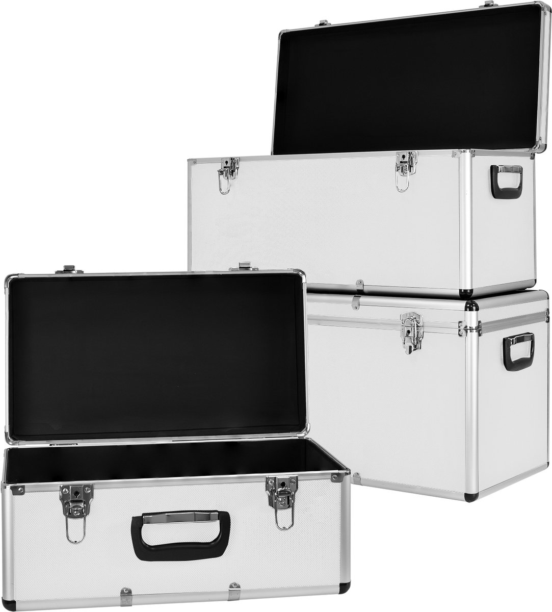 Aluminium kistenset (3-delig) – Aluminium kisten, transportkisten, opbergbakken – Serie "Trucky" – Verkrijgbaar in 2 kleuren