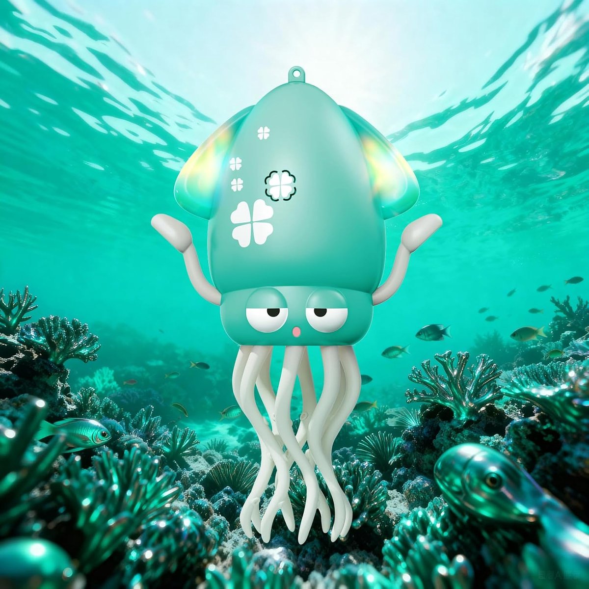 & kruipende octopus met LED-verlichting en muziek - automatisch zwaaiend muzikaal interactief speelgoed, grappig verjaardagscadeau (turquoise)