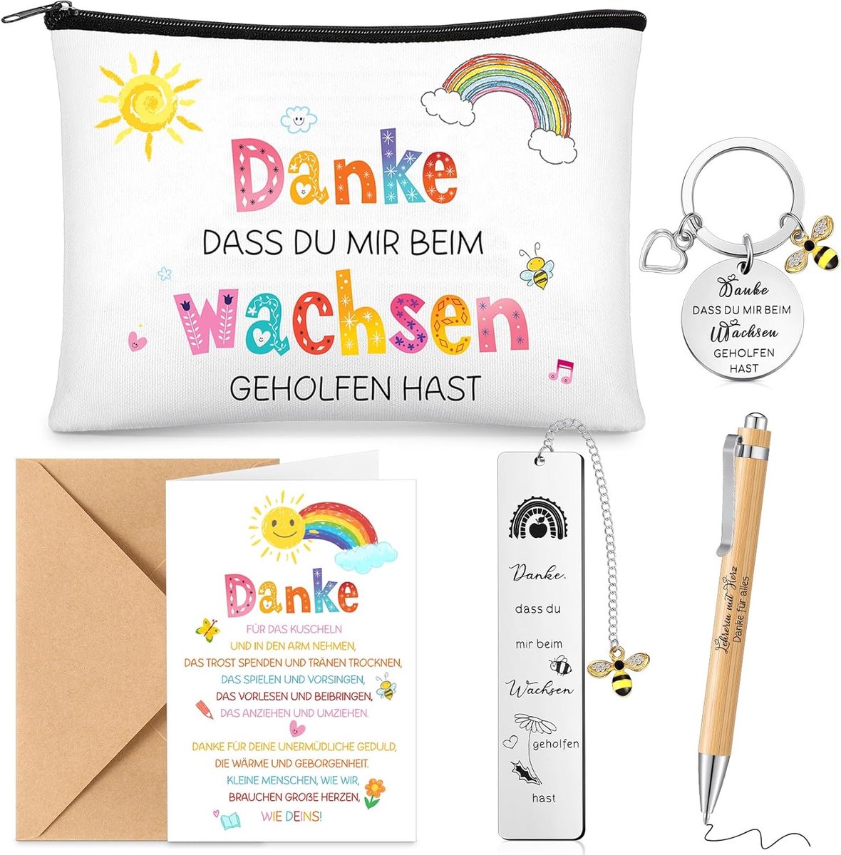 6 stuks afscheidscadeau voor leraren, sleutelhanger, leraar