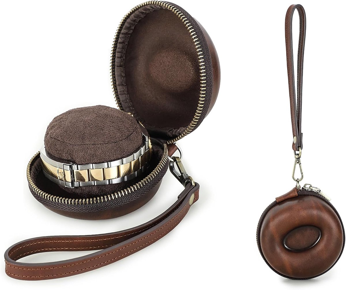Horloge Travel Case, Lederen Horloge Box Case Met Afneembare Handheld