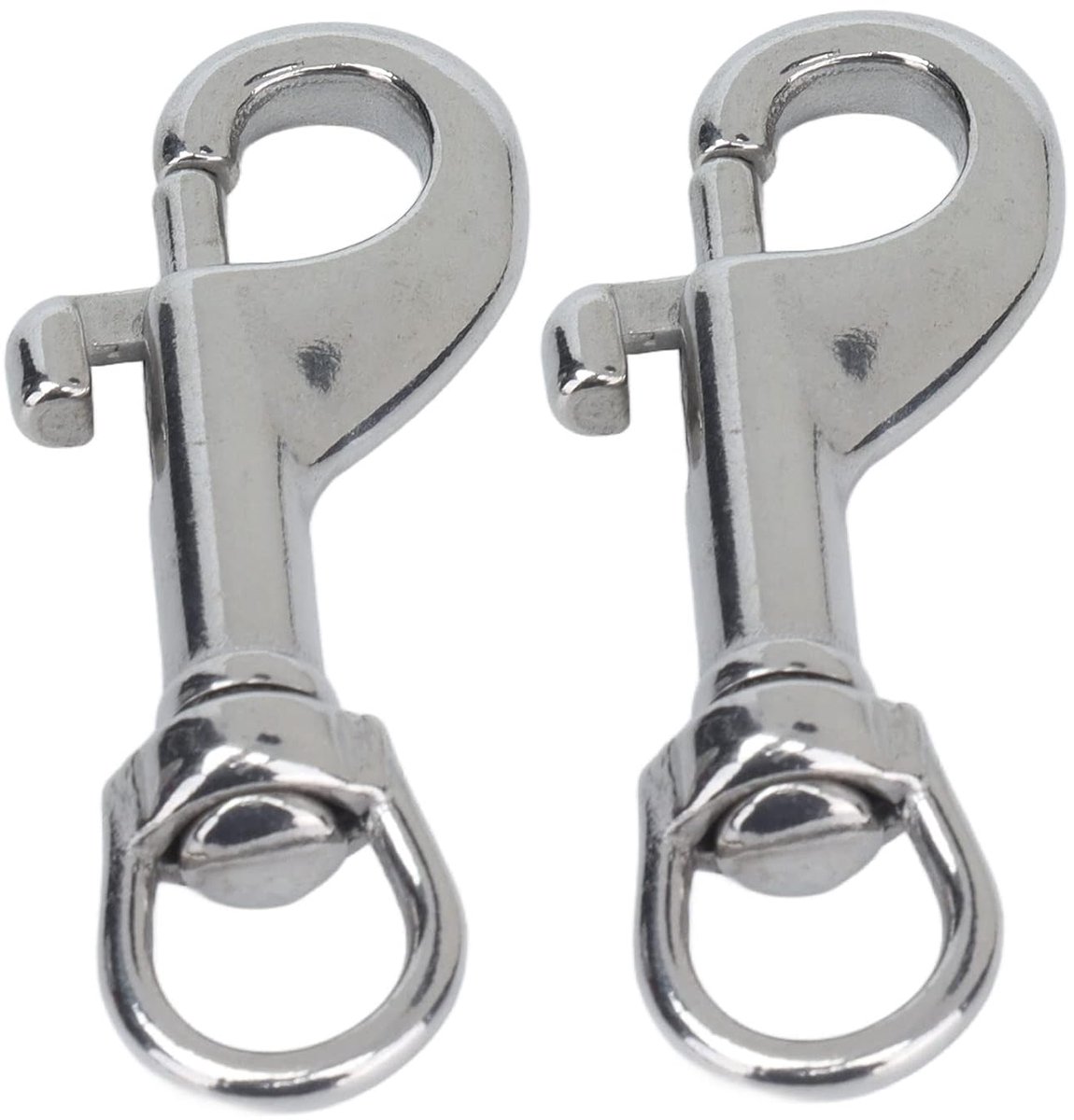 Karabijnhaak, 2 Stuks Enkelzijdige Bouten Haak 316 RVS Bouten Snap Roterende Haken voor Hondenhalsband 65mm Marine en Industriële Hardware Snaps