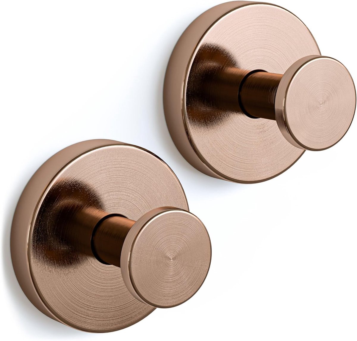 Handdoekhaakjes - Set van 2 - Zelfklevend door Zuignap - Zonder boren - Handdoekhouder - Koper brons