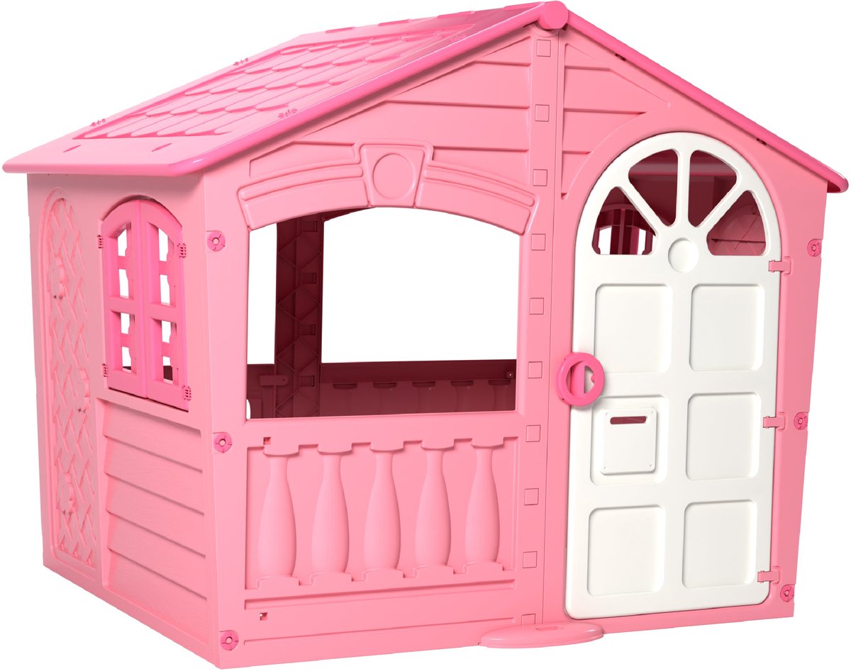 Kleine roze plastic hut BARBE A PAPA