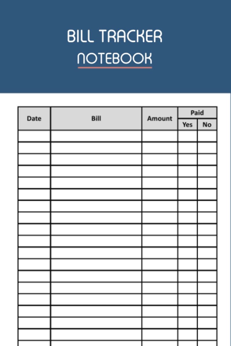 Tracker Notebook: Bill Tracker notebook | Monthly, Yearly Bill Organizer & Payments Checklist Log Book, Daily Weekly. Bill tracker notebook | ... | monthly bills planner | bill tracker