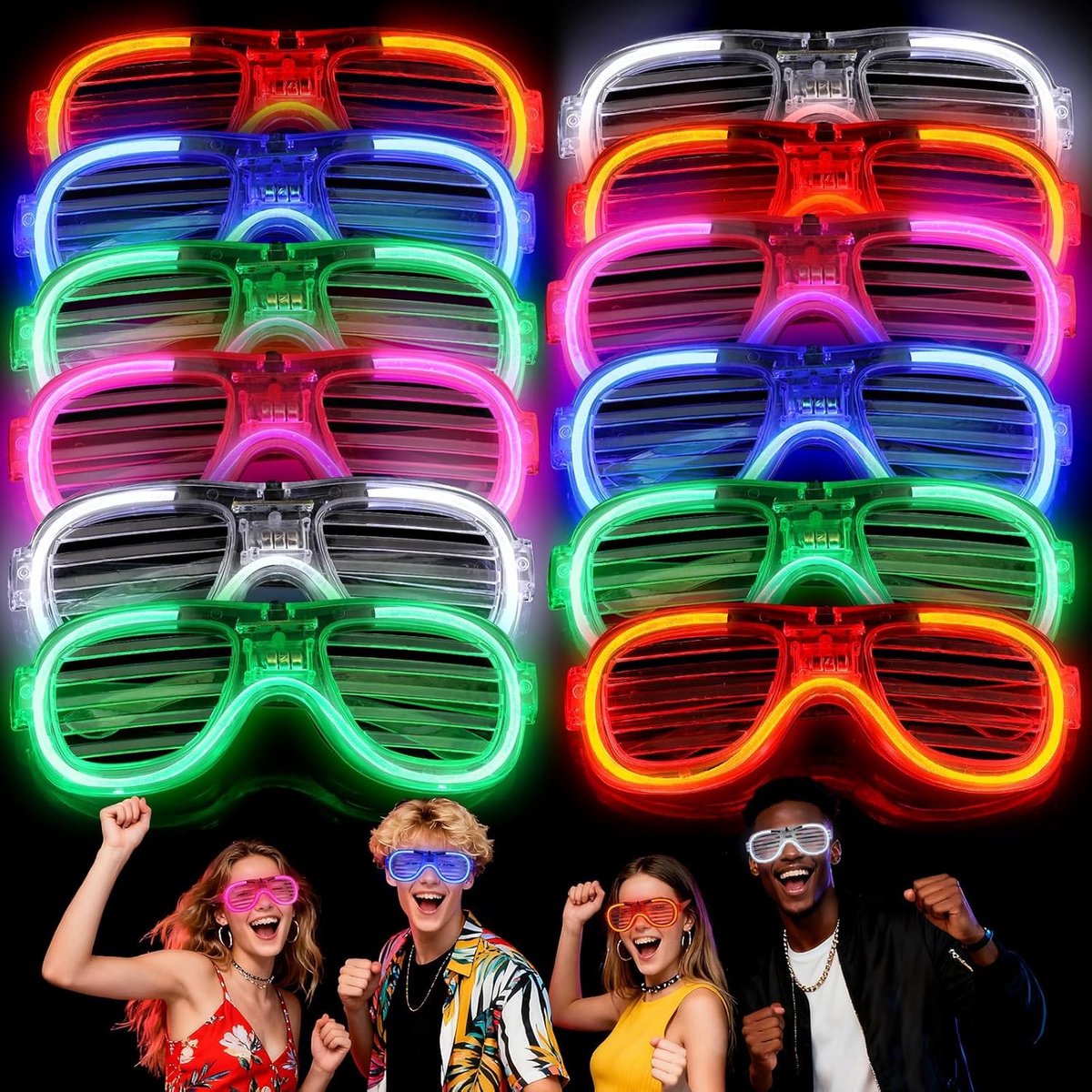 Light Up Glazen Kleurrijke Rave Glazen voor Party Bag Fillers