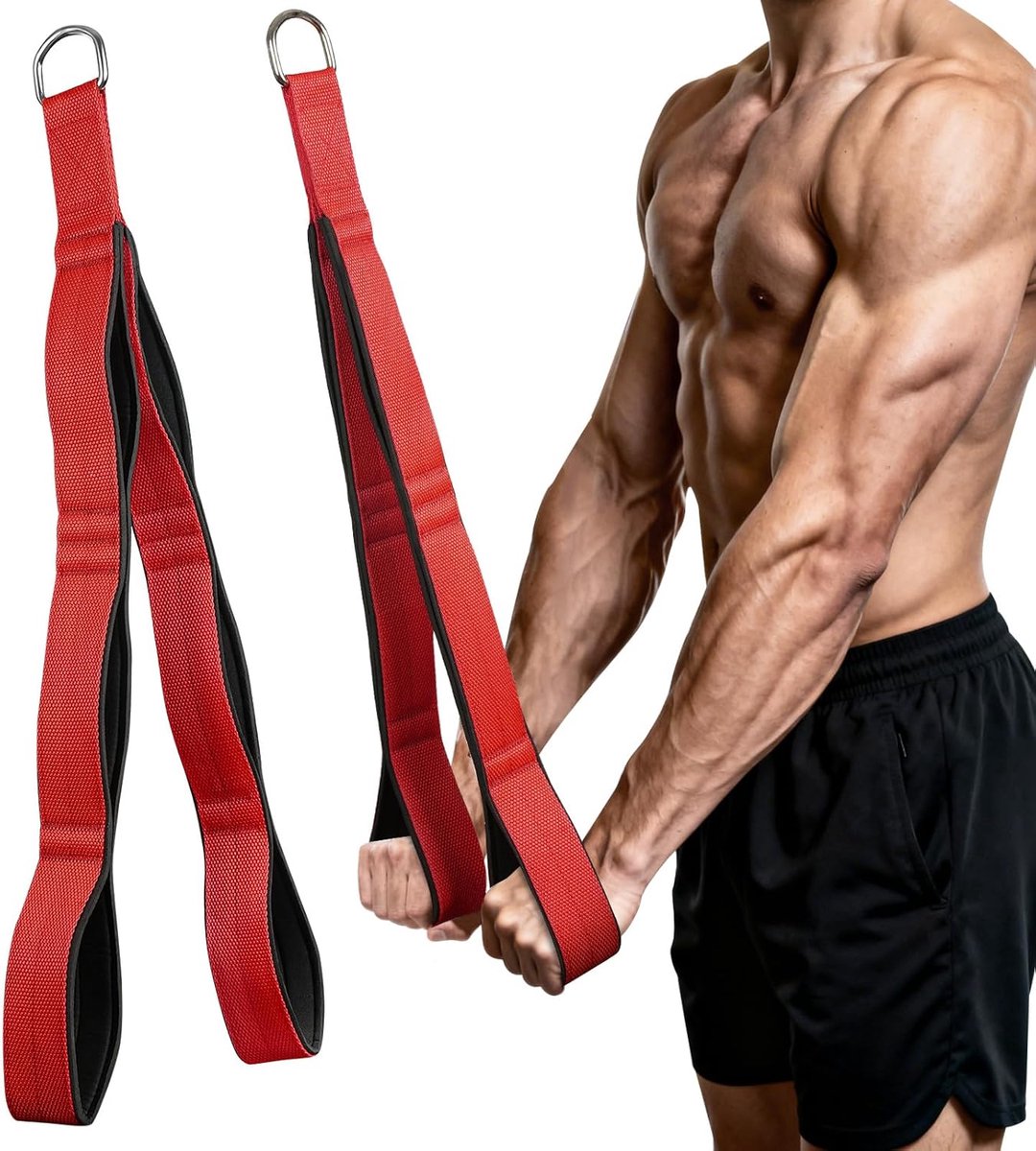 Touw Fitness Apparatuur, Tricep Touw Kabel Bevestiging met 3 Lengtes