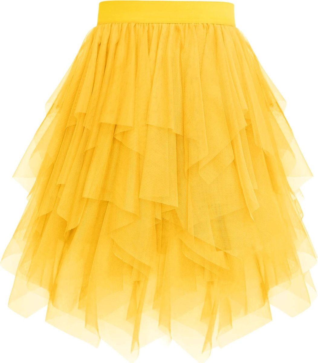 Korte tule rok voor dames, geplooide petticoat voor onregelmatige