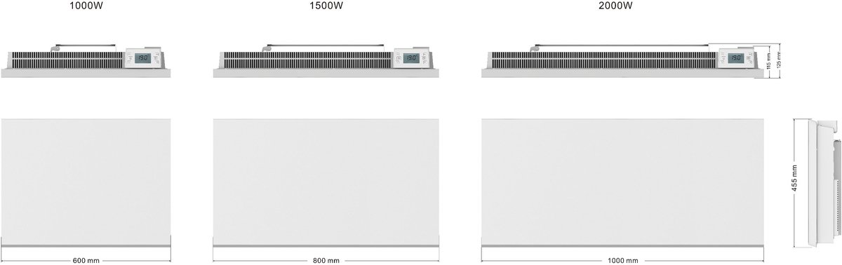Elektrische radiator met keramische inertie 1500W POAS – foto 4