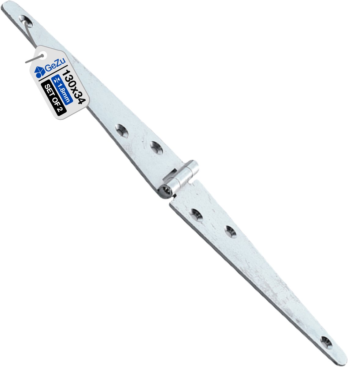 GeZu Impex Riem Scharnieren Gegalvaniseerd Set van 2 130 mm staartscharnier staartheng voor houten poort tuindeur kast