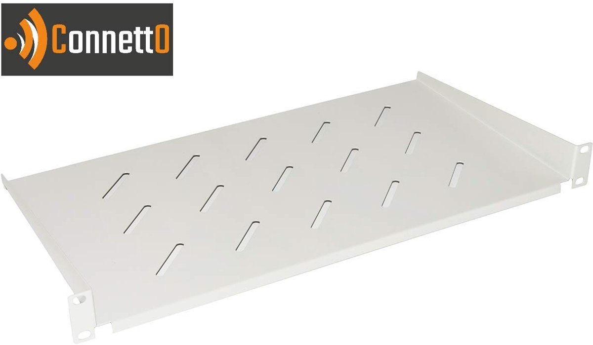 SnelShoppen - Verbindingsstuk voor kasten 19 inch, 1 eenheid, 250 mm, universeel grijs, stalen planken voor racknetwerkkonderdelen, ruimtebesparend vo