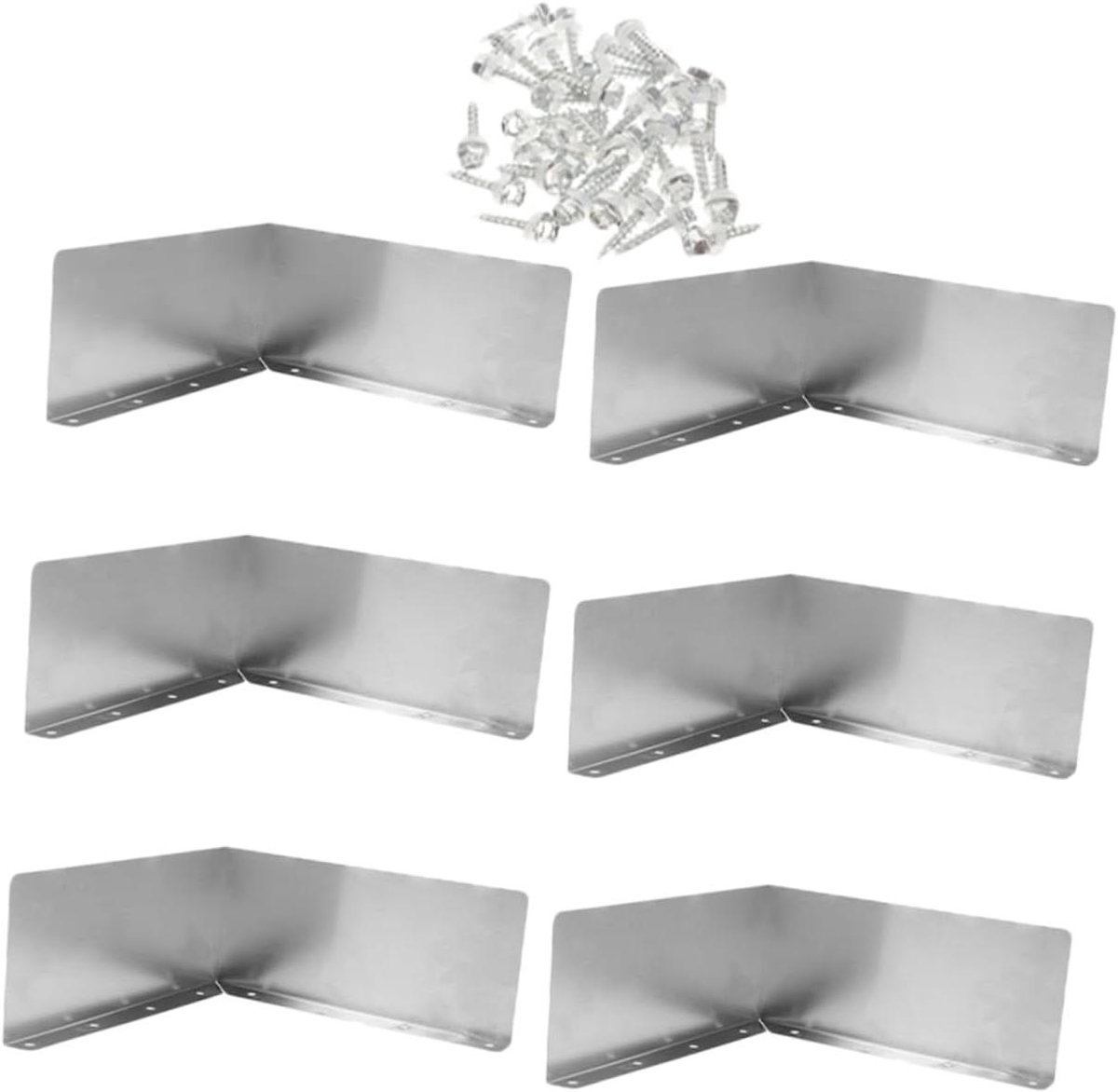 Dakgoot Spatschermen - Regenafleider Dakgoot - Huis Beschermen - Aluminium Constructie - 39.5 x 9 x 2 cm - Grijs