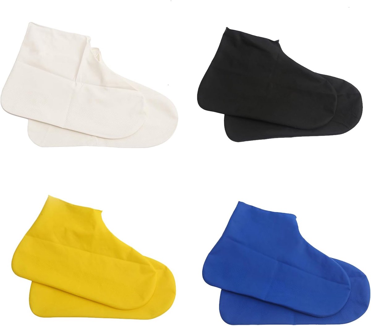 SnelShoppen - 4 Paar Waterdichte Schoenhoezen, Antislip Siliconen Overschoenen, Herbruikbare Regen Schoenbeschermers, Unisex, Multikleur voor Feest, C