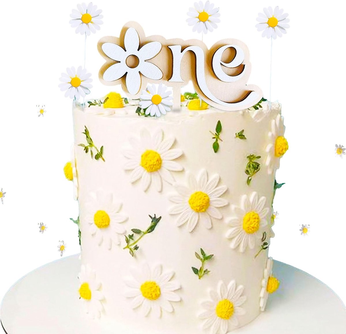 Daisy Cake Topper for Party and Birthday Decorations | Daisy Cake Topper for Party and Birthday Decorations with Madeliefje Verjaardagsdecoraties