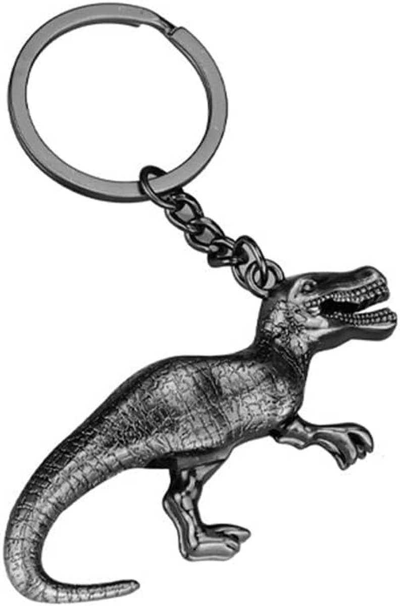 Sleutelhanger Dinosaurus Hanger Autosleutelhanger Mannen Vrouwen Sleutelhangers Sleutelhanger Sleutelhanger voor Verjaardag Kerstmis Vakantie Cadeau Zwart, zwart, S