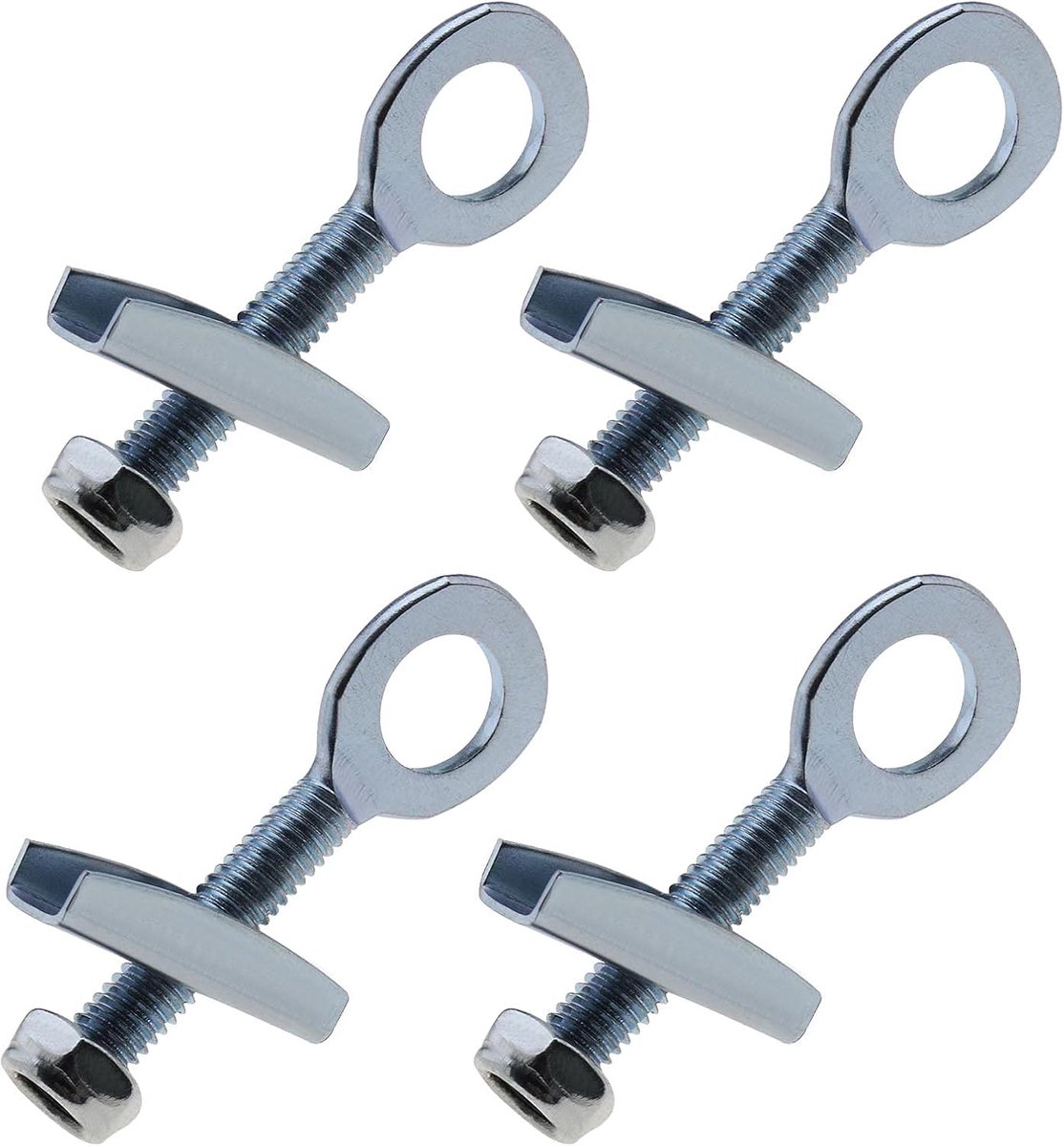 4 stks 12mm Staal Dia Gat Zilver Tone Ketting As Richter Spanner met Schroeven voor Motorfiets Fietsen Electrombile