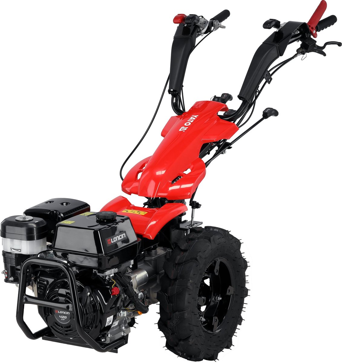 Professionele 2-Wielige Tractor / Tuintractor 9 kW (12.2 PK) – Loncin G420FD Motor – Met Elektrische Start & PTO-Aftakas