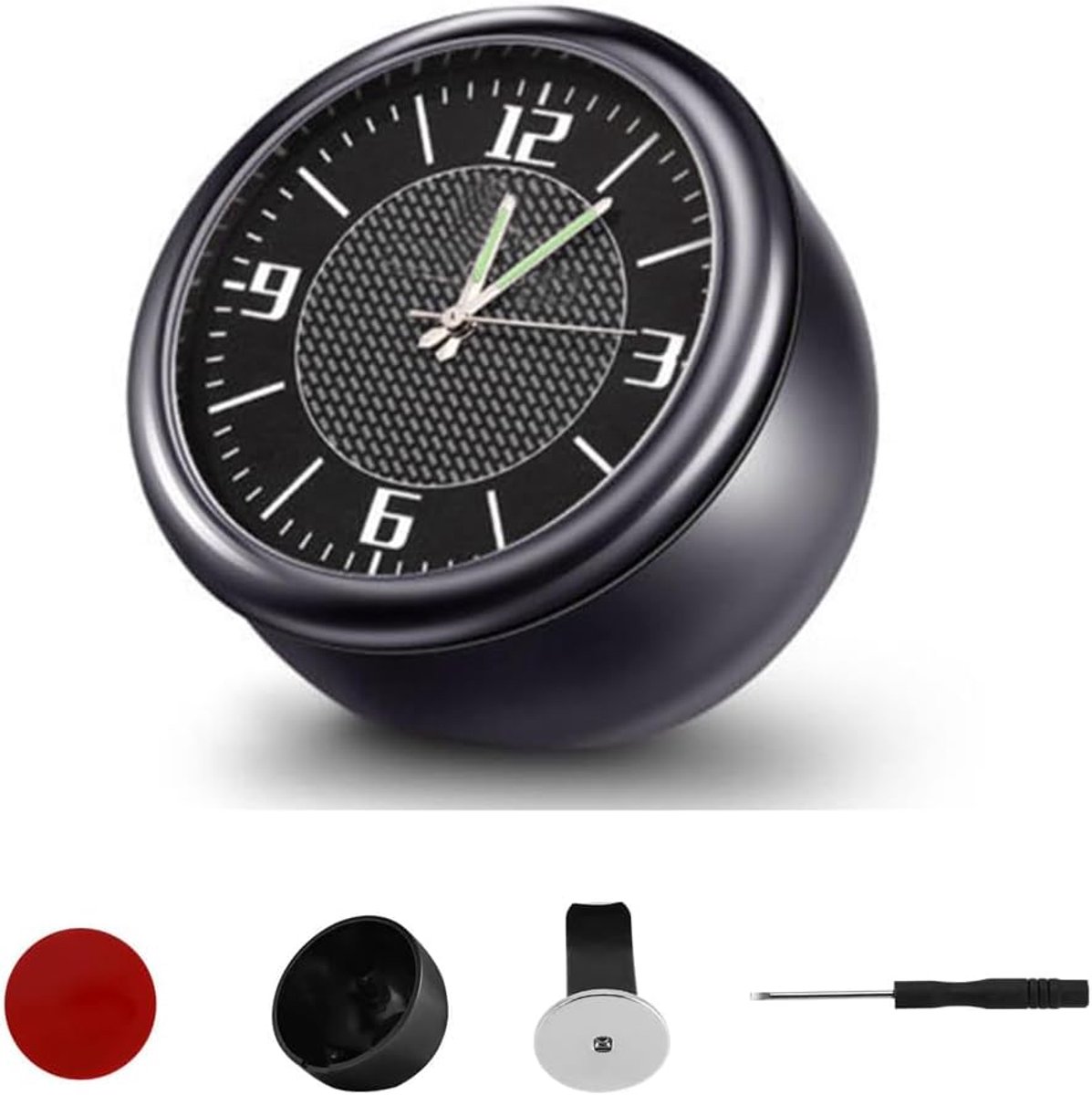 4,6 cm (1,6 inch), mini-klok, draagbaar klein kwartshorloge voor auto, ventilatieuitlaat, dashboard, universele horlogedecoratie