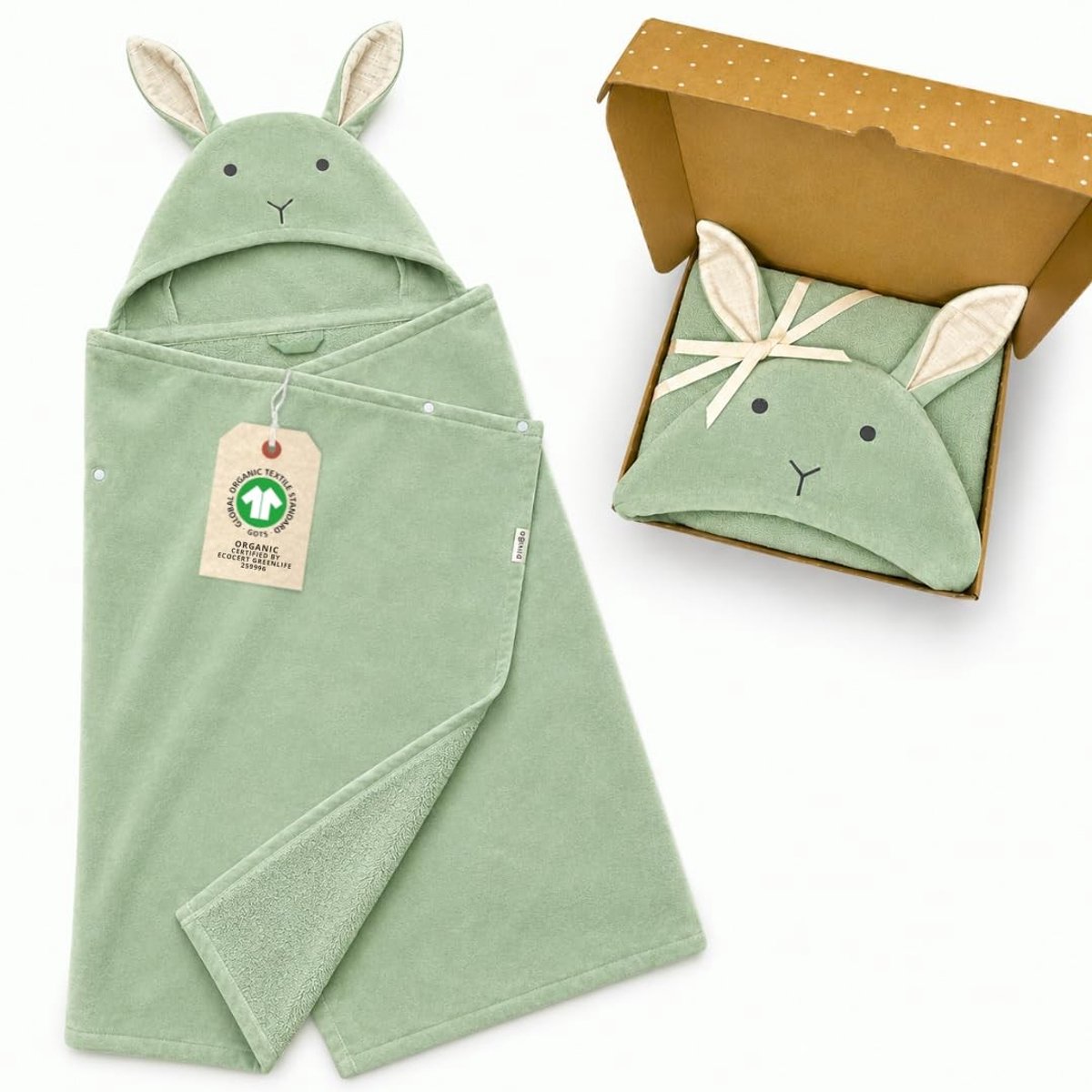 Omgoods - Handdoek met Capuchon voor Kinderen van Biologisch Katoen