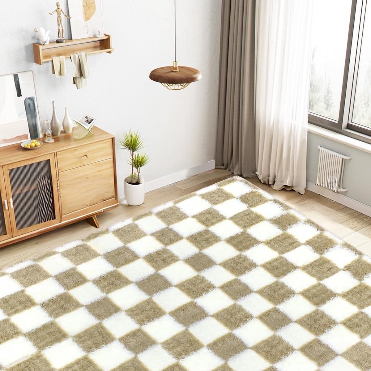 Omgoods - Vintage Geometrisch Vloerkleed - Wasbaar en Fluffy - 140x200cm