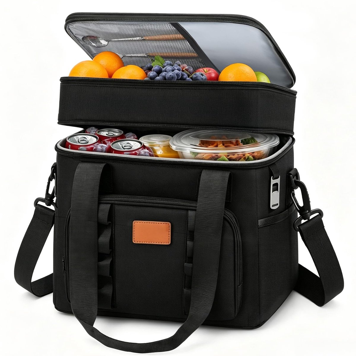 Omgoods - Grote Geïsoleerde Lunchtas 30.7L met Verstelbare Schouderband
