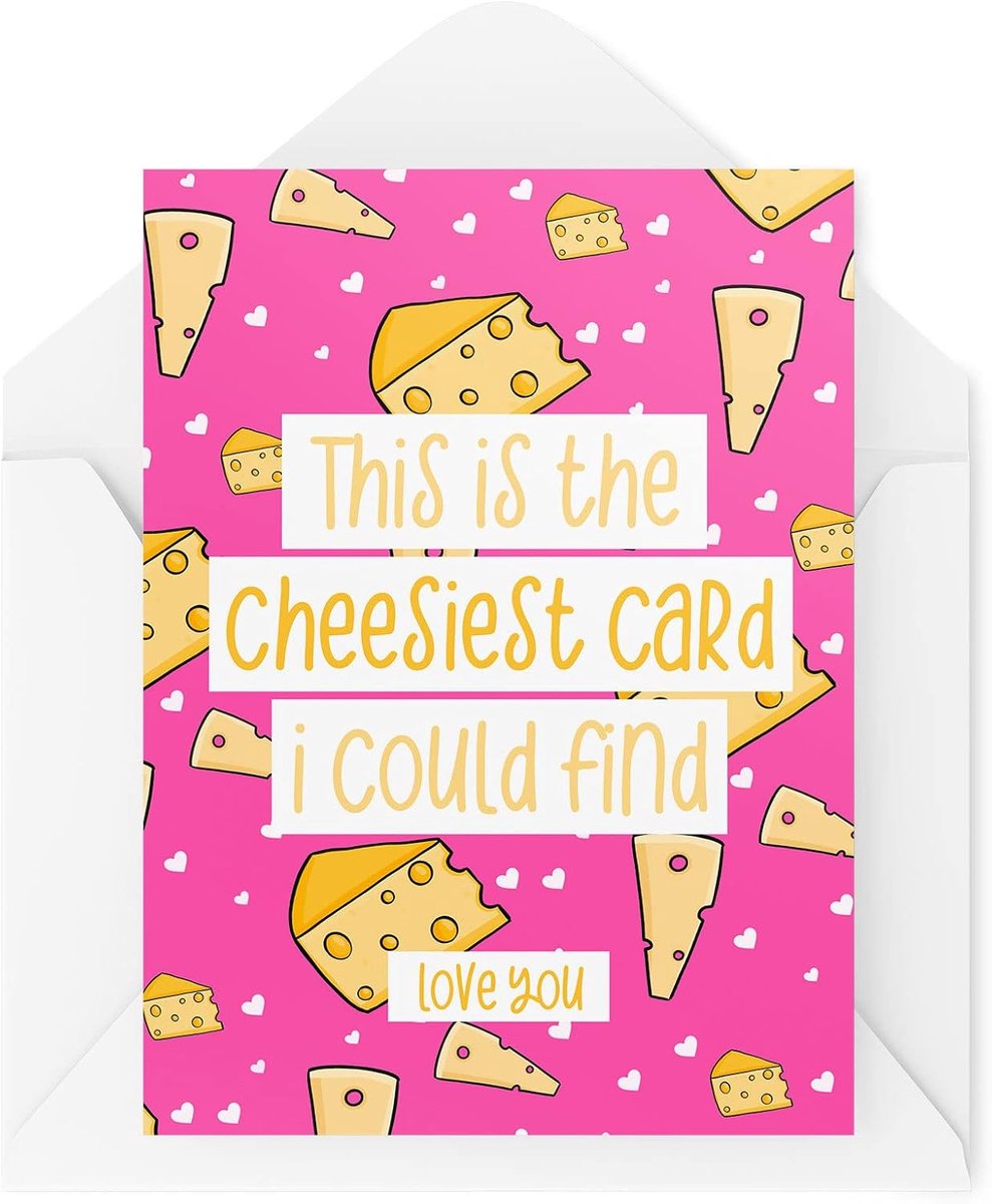 Valentines Card - Dit is de Cheesiest Card die ik kon vinden - Cheese Lover Card - Girlfriend Boyfriend Cards - Anniversary Card CBH1446