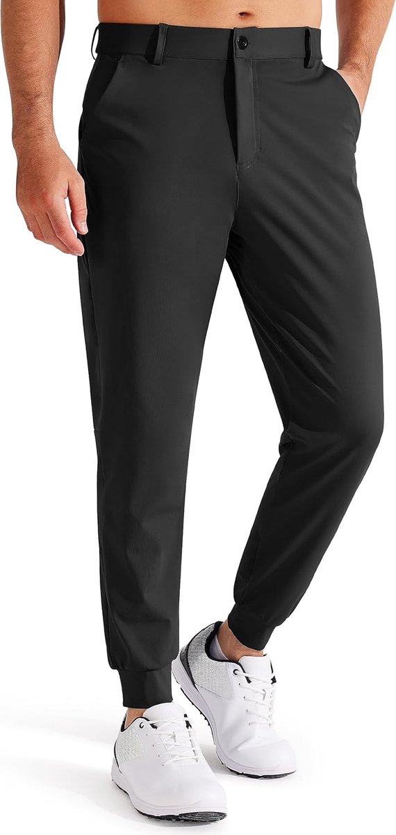 Heren Golf Joggingbroek 4-Weg Stretch Slim Fit Golfbroek Atletische Jogger broekCasual voor met Zakken