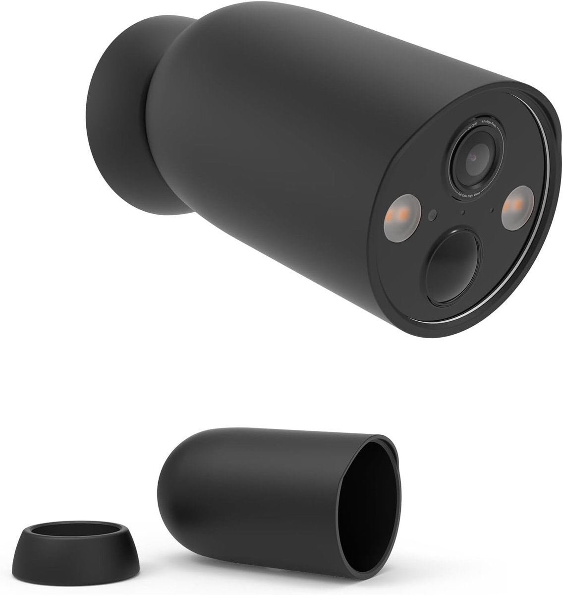 siliconen hoes compatibel met TP-Link Tapo C425, waterdicht, zacht, duurzaam (camera niet inbegrepen), 1 stuk siliconen hoes, zwart
