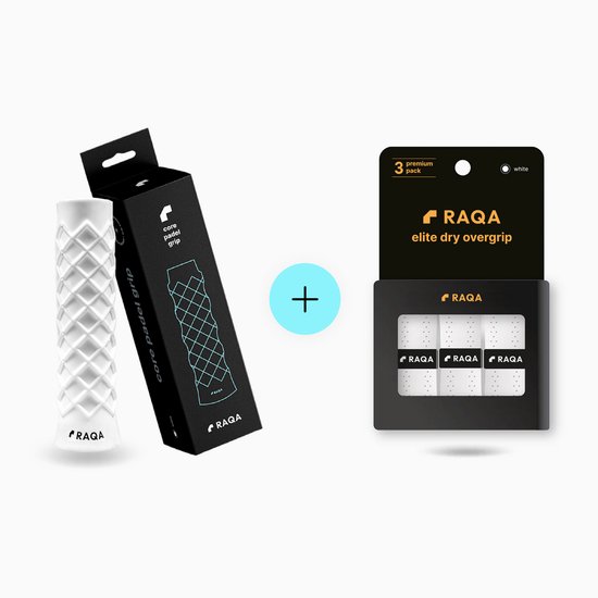 Raqa ® Padel grip combideal | Core padel grip + Elite dry padel overgrip | padelgrips | Griptape | Basis grip en padelgrip wit | Helpt tegen zweethanden! | Raqa ® Padel grip combideal | Core padel grip + Elite dry padel overgrip | padelgrips | Griptape | Basis grip en padelgrip wit | Helpt tegen zweethanden! |
