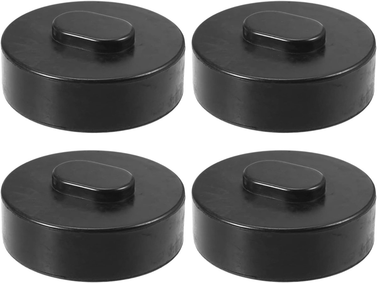 AUTOHAUX 4 stuks rubberen krik hefplaat voor Porsche 911 964 | Kleur: zwart, maat: 6,5 x 2,6 cm, voor Porsche 911 991 993 996 997, voor Porsche 924S Alle, beschermt chassis