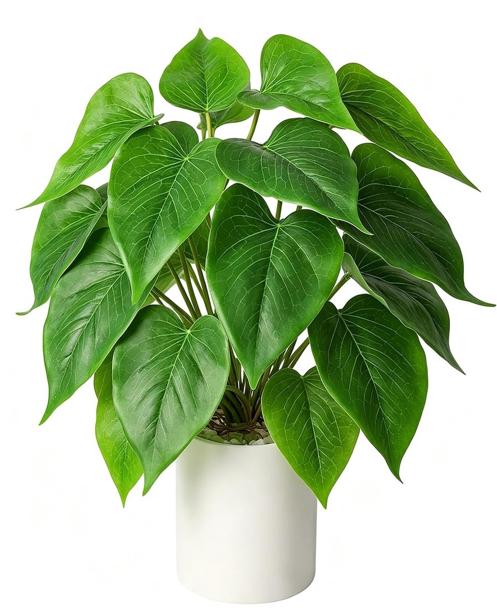 Omgoods - Kunstplant in Keramieken Pot - 28cm Decoratieve Plant