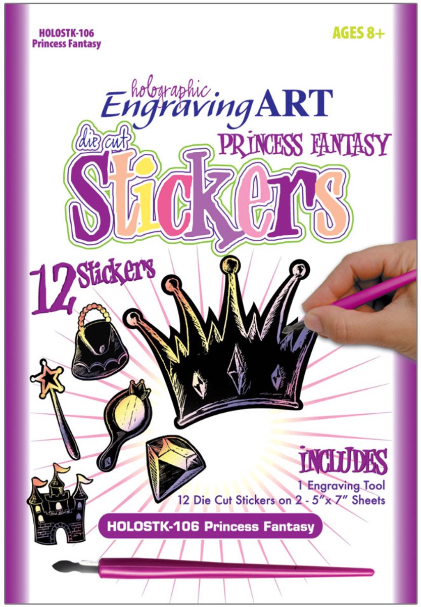 12 stickers van prinseesen fantasy royal langnickel