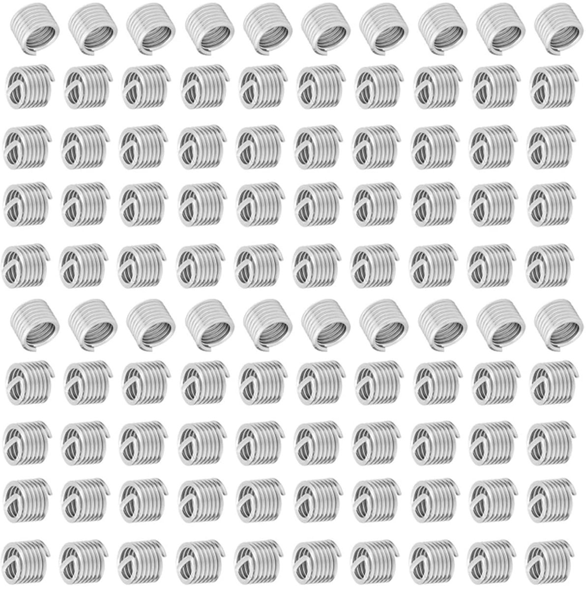 Kit 6Mm 304 RVS 100 Stuks 304 RVS Schroef Draad Mouw Draad Reparatie Insert Assortiment Kit M6X1.0X1.5D