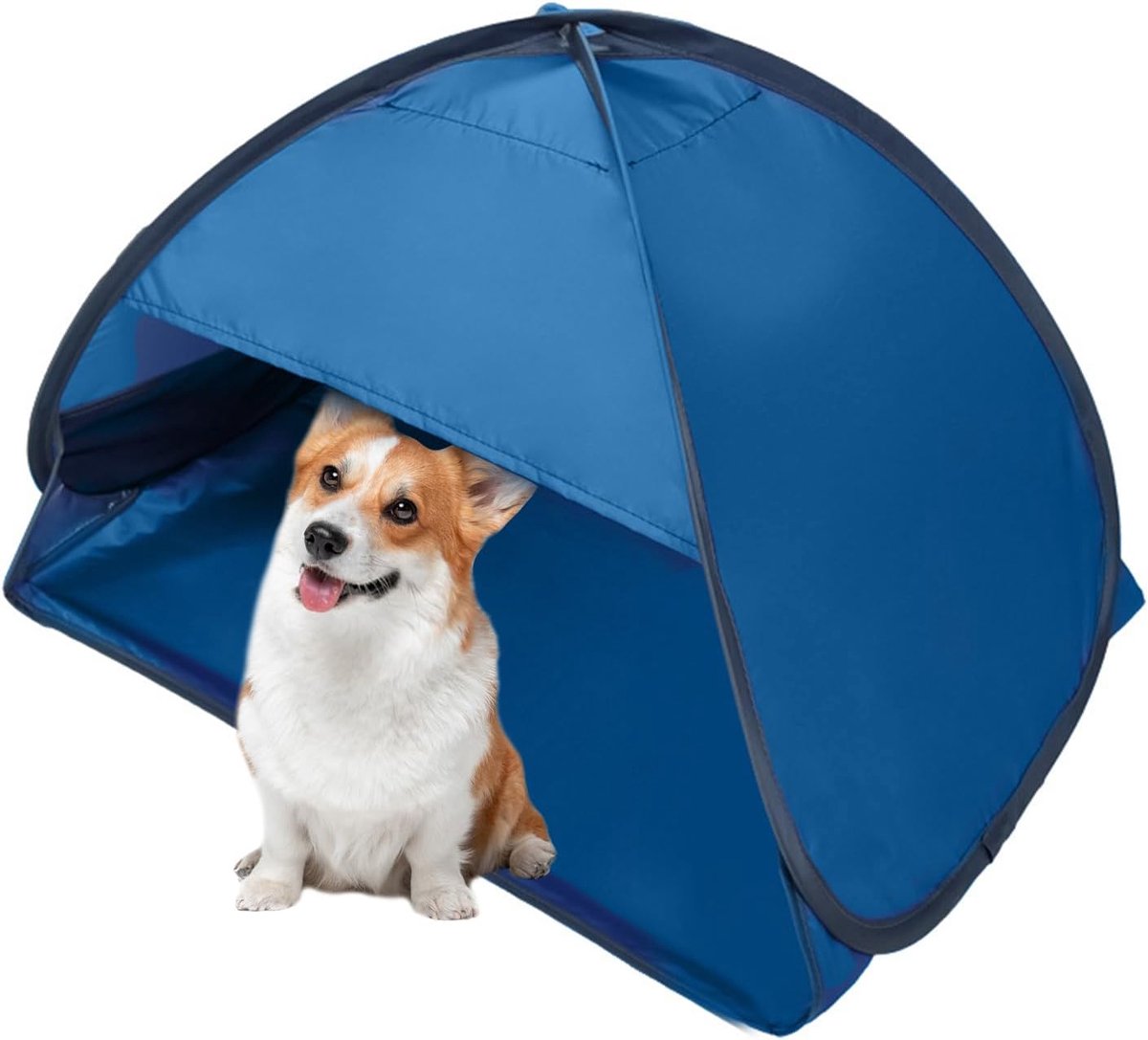 1 stks pop-up hond kat camping tent, blauw buiten spelen huis draagbare zon onderdak huisdier tent voor honden katten puppy kitten andere kleine dieren, L