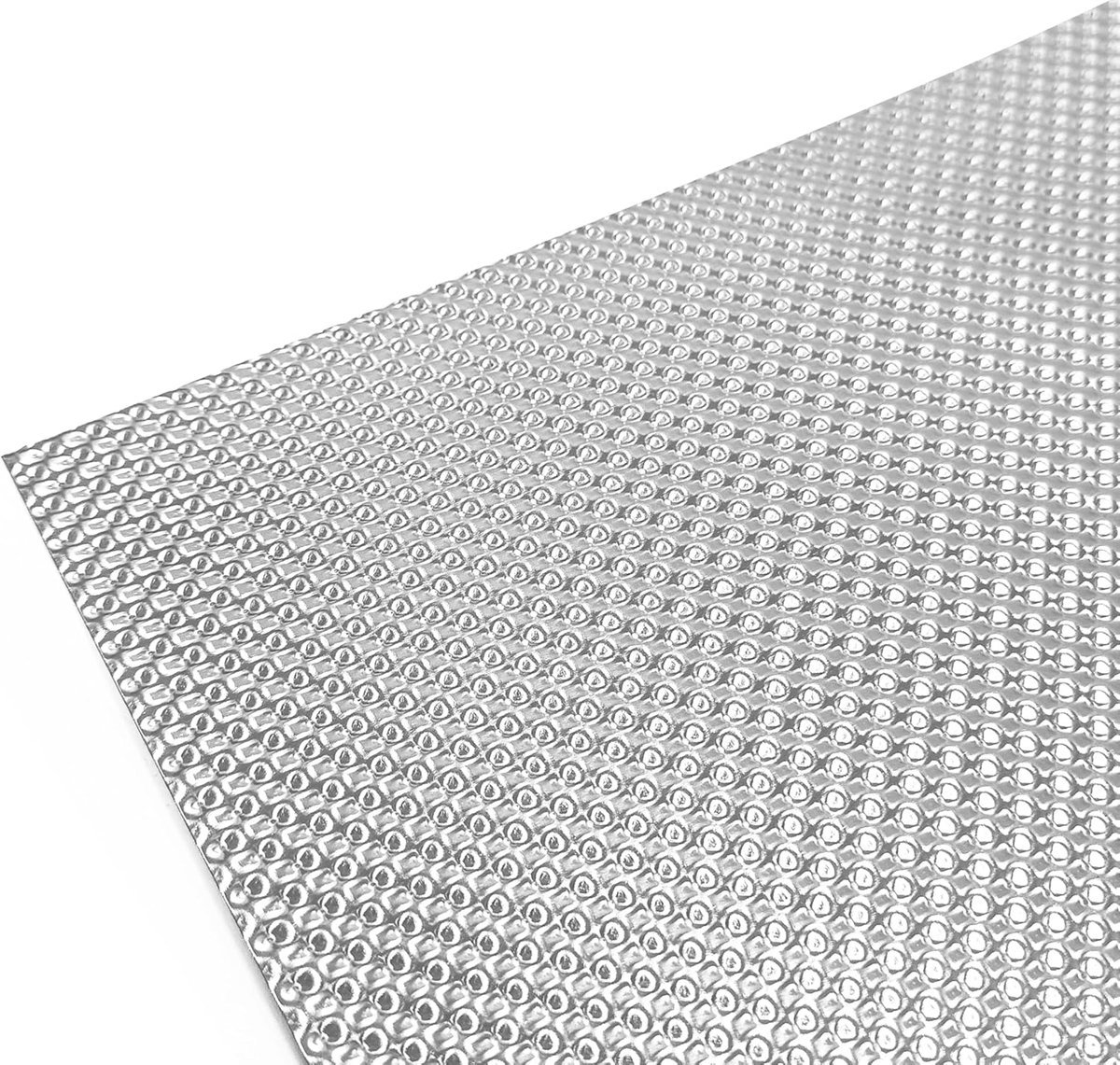 40*33cm geperst hittebeschermplaat van aluminium, hittebestendig hitteschild/isolatie/beschermpaneel voor auto, 1 stuk met 5 stuks roestvrij staal