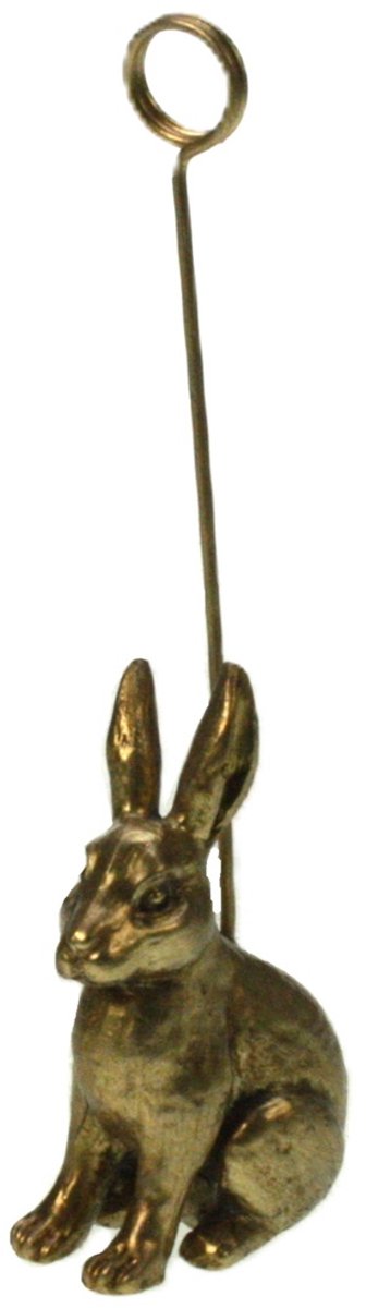 Foto-/kaarthouder Haas goudkleurig 2,8x4,5x14cm
