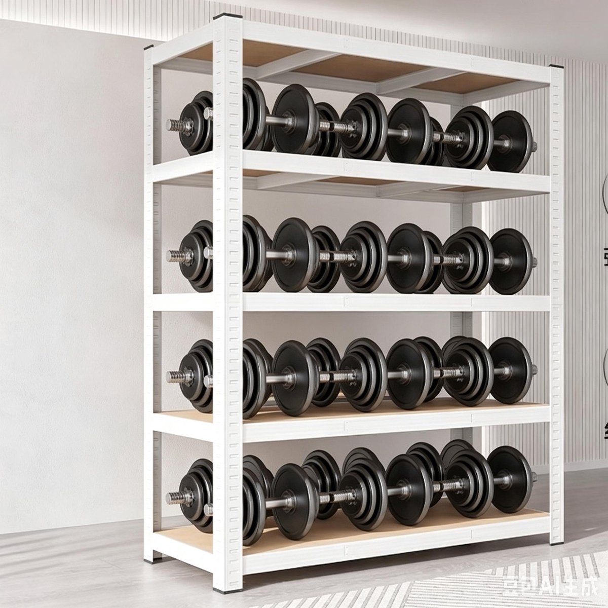 Opbergrek 5-laags verstelbaar draagvermogen 20 tot 50 kg robuust opbergrek voor de garage metalen organizer multifunctioneel rek wit 60*40*180 cm geschikt voor keukens voorraadkasten kelders badkamers en wasruimtes