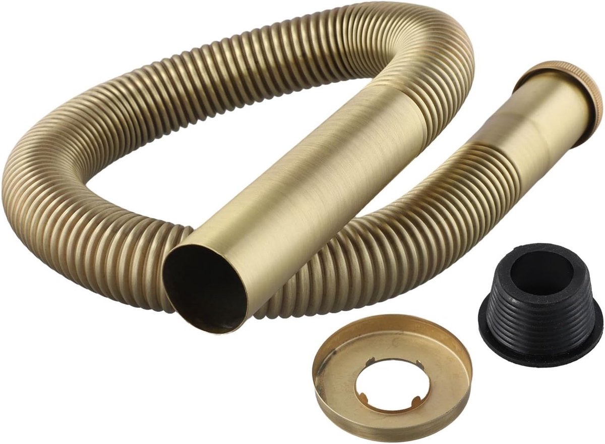 Flexibele Messing Slang Sifon Voor Standaard DN30 Gootsteen Afvalsystemen, 32Mm Afvalpijp Connector Voor Snelle Drainage In Keukens En Badkamers, Sanitair Fittings