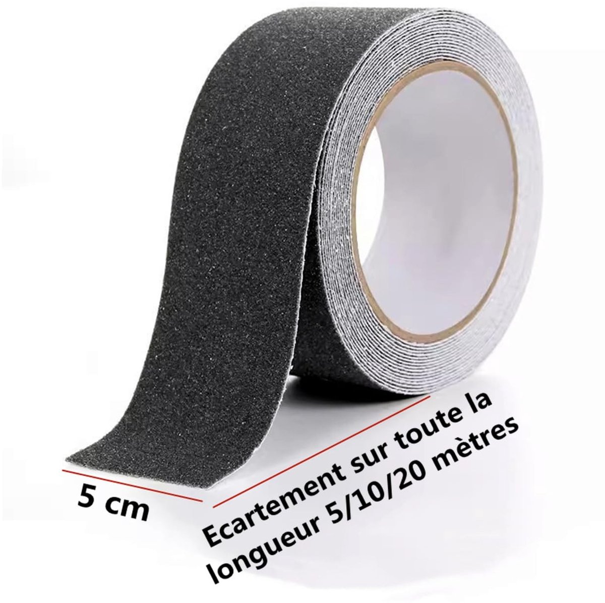 Dailygoods- Antislipband Zelfklevend - Veiligheidsband voor Trappen - Antisliptape voor Gladde Vloeren - Lichtgevende Folie - 5 cm x 10 m - Extra Sterke Hechting