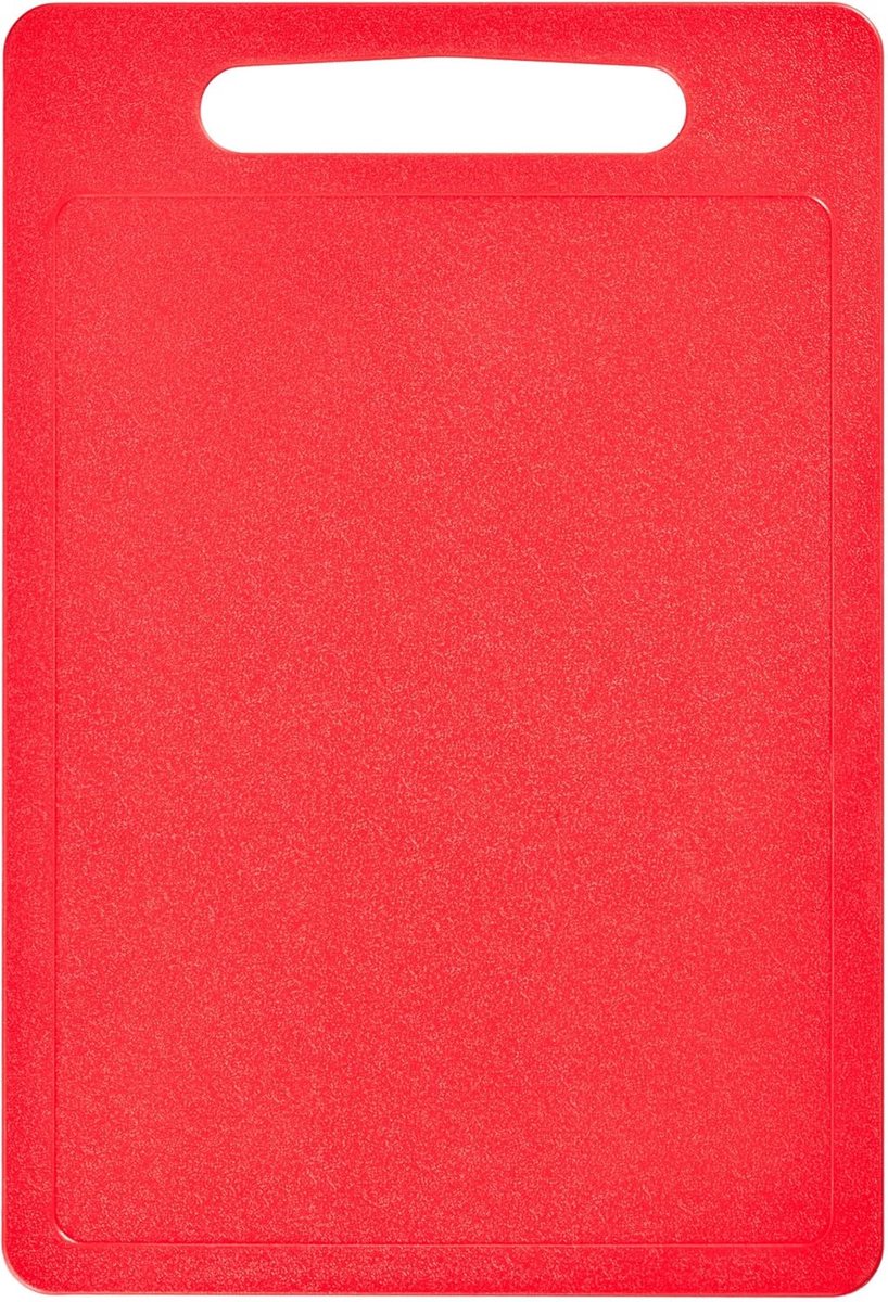 Aid Snijplank Rood 40 x 30 cm – Antislip Kunststof, Vaatwasserbestendig en Voedselveilig, Met Handgreep voor Keuken, Vlees, Groente en Fruit