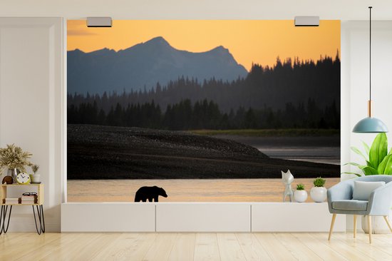 Papier peint Papier peint photo en vinyle - Ours brun largeur 390 cm x hauteur 260 cm - Tirage photo sur papier peint (disponible en 7 tailles)