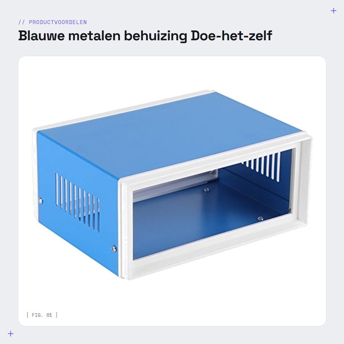Dailygoods - Blauwe metalen behuizing - Doe-het-zelf aansluitdoos - Duurzaam en stevig - 170 x 130 x 80 mm - Voor binnen- en buitentoepassingen - Elek...