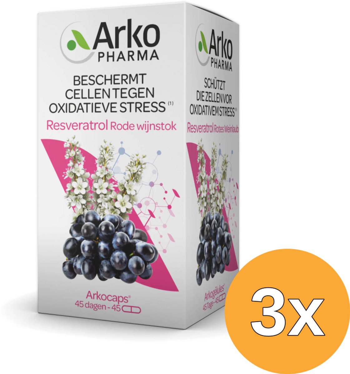 3x Arkocaps Resveratrol (45 capsules)