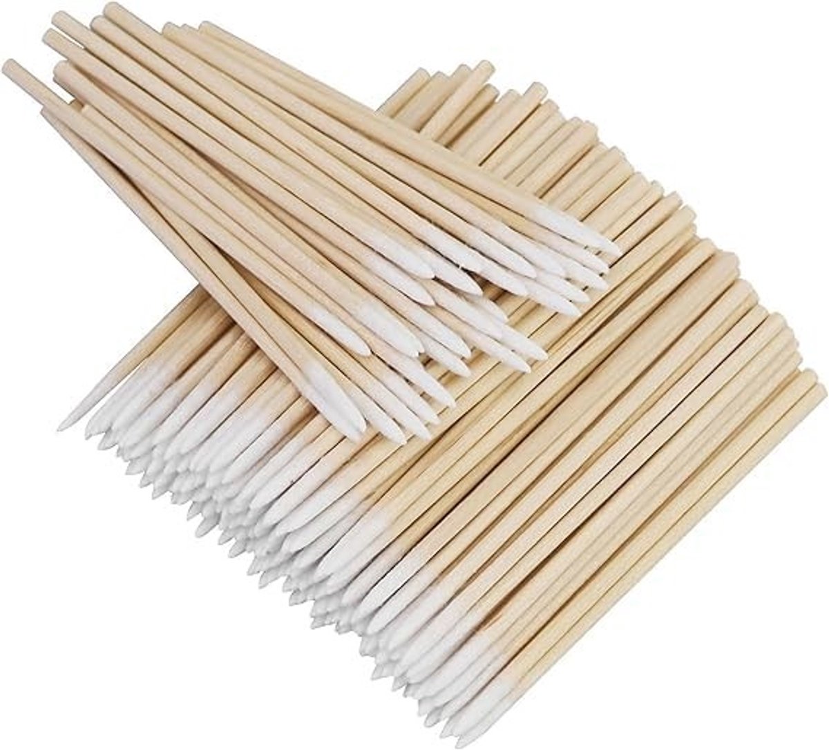 Dailygoods- Wattenstaafjes 200 Stuks - Dubbelzijdig Puntig - Katoenen/Houten Staafjes - Hygiënisch Gebruik - 7 cm - Voor Schoonheid - Cosmetische Wattenstaafjes