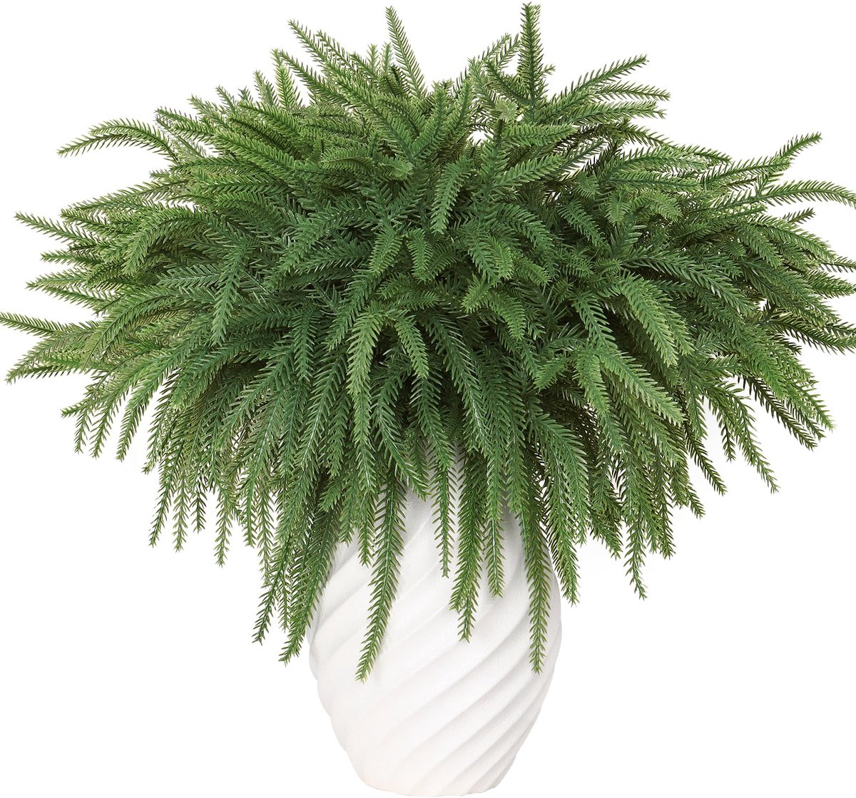 Kerstmis Norfolk Dennentakken 12 PCS, Kunstmatige Kerstmis Takken DIY Crafts 45cm Faux Kerstmis Kunstmatige Planten Takken voor Kerstfeest Huisdecoratie (12)